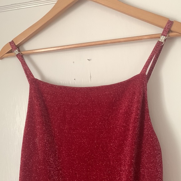 Ruby red sparkly dress size medium - Picture 3 of 7